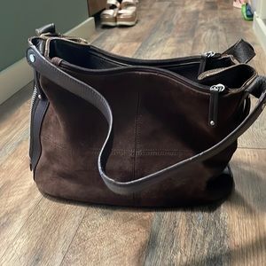 Tignanello brown suede purse